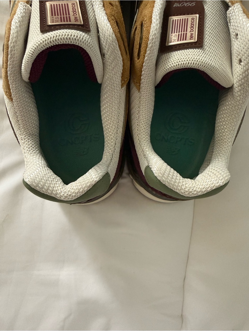 NEW BALANCE CNCPTS X 990V4 MADE IN USA 'PATINA' Pumpernickel/Dark Olivine Sz 11 - Picture 5 of 9